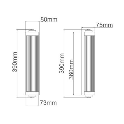 Open Design OR84474 - Kupatilska zidna svetiljka FUMI 2xG9/8W/230V IP44 sjajni hrom