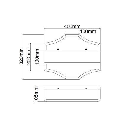 Open Design OR84504 - Zidna svetiljka GERDO 2xE14/12W/230V sjajni hrom/bela