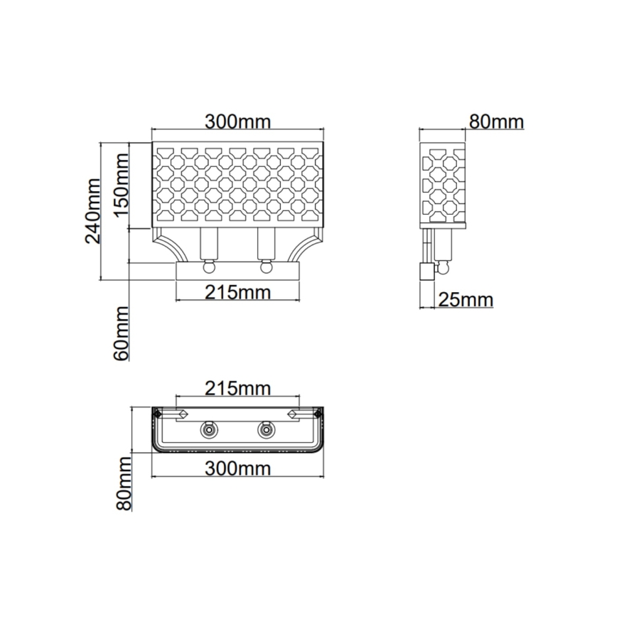 Open Design OR84597 - Zidna svetiljka VERNO 2xE14/12W/230V sjajni hrom