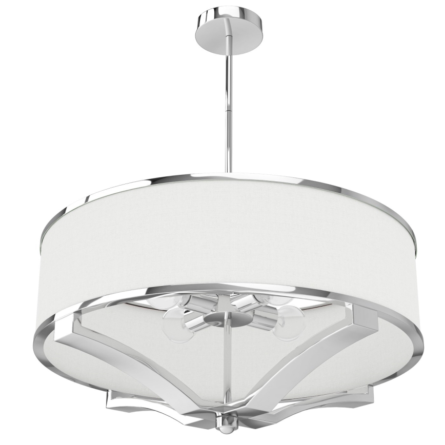 Open Design OR84801 - Luster na štapu GERDO 4xE27/12W/230V sjajni hrom/bela