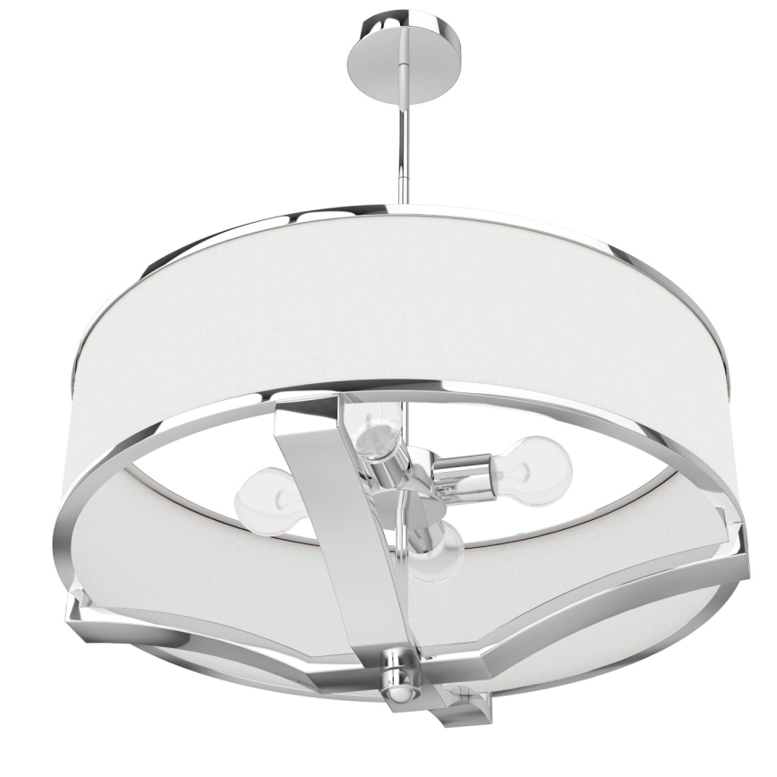 Open Design OR84801 - Luster na štapu GERDO 4xE27/12W/230V sjajni hrom/bela