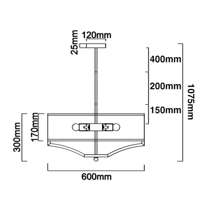 Open Design OR84818 - Luster na stalku GERDO 4xE27/12W/230V mesing/bela