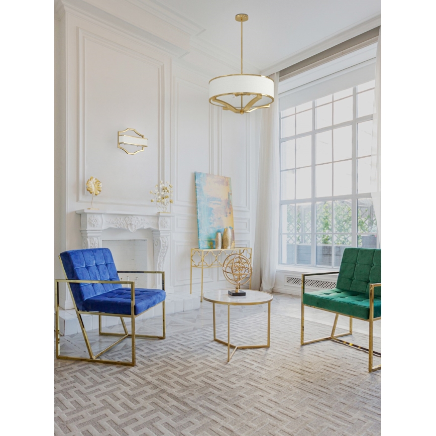 Open Design OR84825 - Luster na šipci GERDO 4xE27/12W/230V zlatna/bela