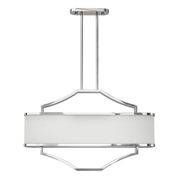 Open Design OR84849 - Luster na šipci GERDO OVALE 6xE14/12W/230V sjajni hrom/bela