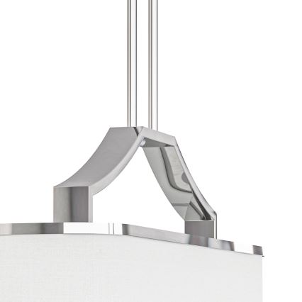 Open Design OR84849 - Luster na šipci GERDO OVALE 6xE14/12W/230V sjajni hrom/bela