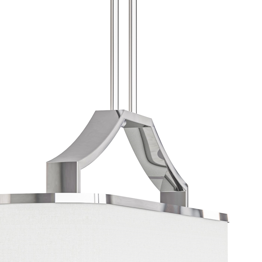 Open Design OR84849 - Luster na šipci GERDO OVALE 6xE14/12W/230V sjajni hrom/bela