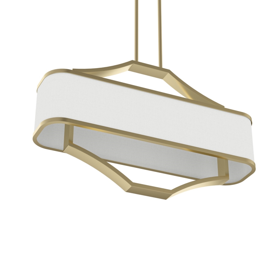 Open Design OR84856 - Luster na šipci GERDO OVALE 6xE14/12W/230V mesing/bela