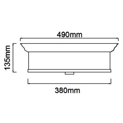 Open Design OR84917 - Plafonsko svetlo FAMBURO 4xE14/12W/230V, prečnik 38 cm, mesing