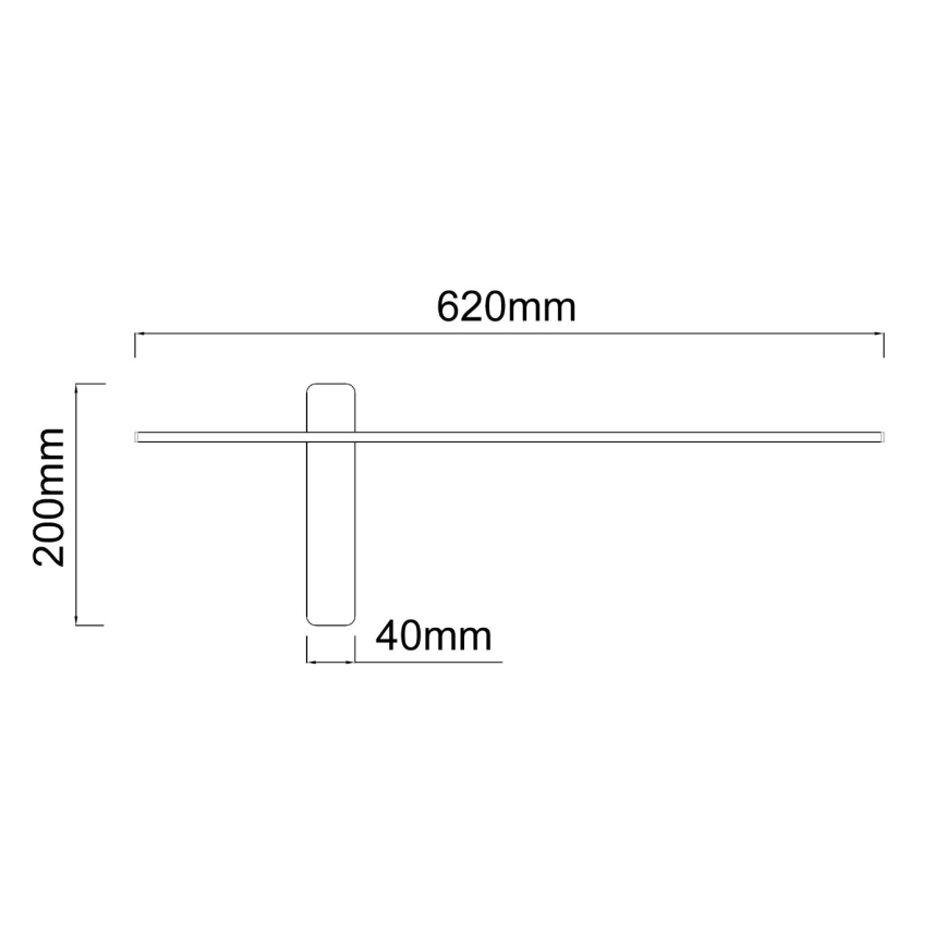 Open Design OR85068 - LED zidno svetlo BENE LED/7W/230V 62 cm, crno