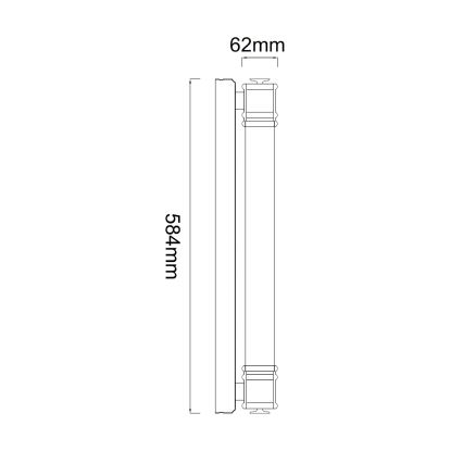 Open Design OR85235 - LED osvetljenje za kupatilsko ogledalo OMI LED/13W/230V 58 cm IP44 sjajni hrom