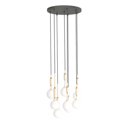 Open Design OR85334 - Luster na sajli ERO 8xG9/8W/230V zlatan