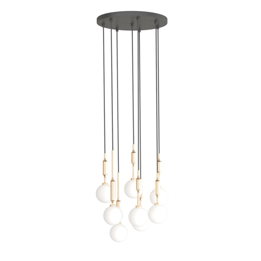 Open Design OR85334 - Luster na sajli ERO 8xG9/8W/230V zlatan
