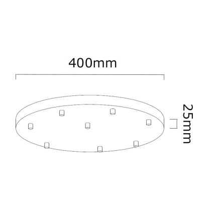 Open Design OR85341 - Luster na sajli ERO 8xG9/8W/230V crna