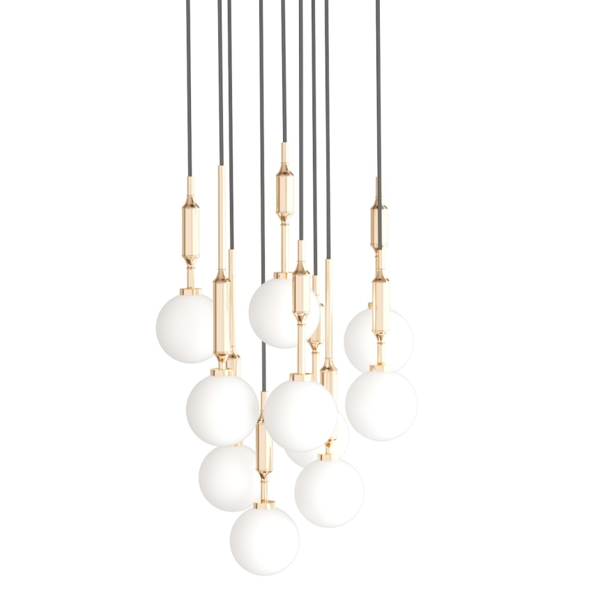 Open Design OR85365 - Luster na sajli ERO 10xG9/8W/230V zlatna