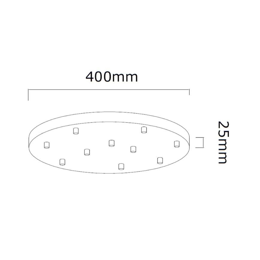 Open Design OR85372 - Luster na sajli ERO 10xG9/8W/230V crna