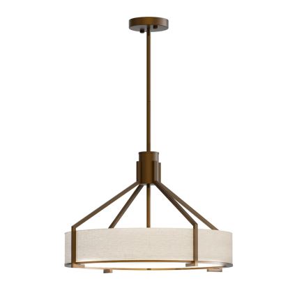Open Design OR85648 - Luster na šipci DORETTO 4xE27/15W/230V, prečnik 50 cm, braon/bež