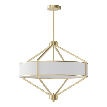 Open Design OR85839 - Luster na šipci ZUNDO, 4x E27/15W/230V, mesing/bela
