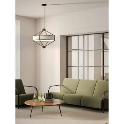 Open Design OR85846 - Luster na stalku ZUNDO 4xE27/15W/230V braon/bež