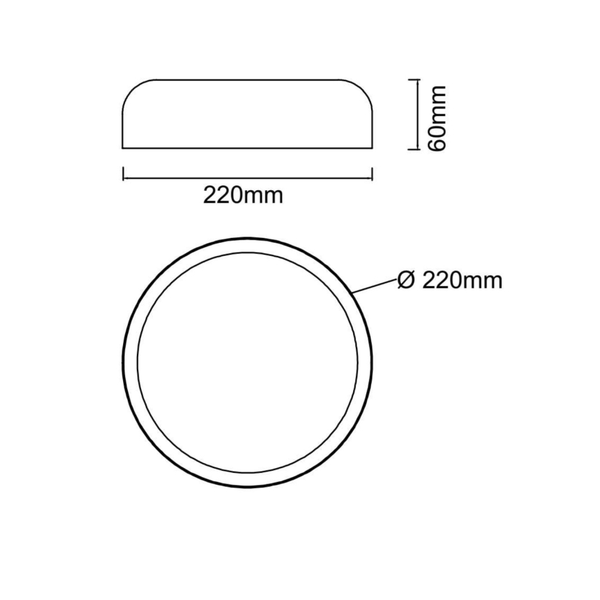 Open Design OR85914 - LED plafonsko svetlo CEDRONE LED/14W/230V 3000/4500/6500K prečnik 22 cm belo