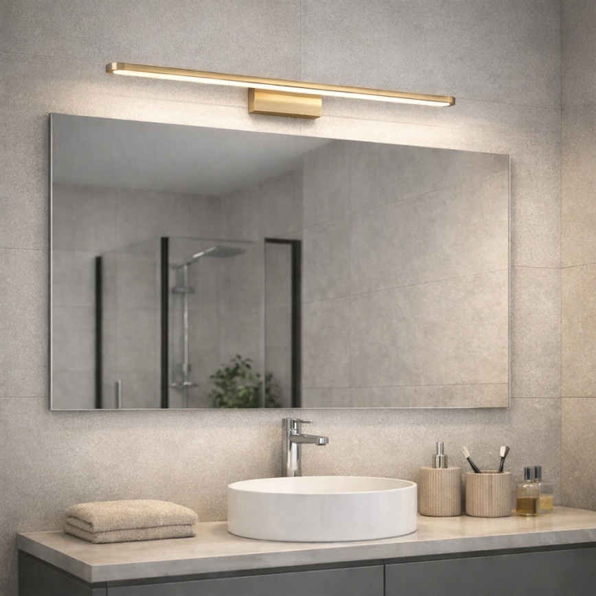Open Design OR86140 - LED osvetljenje za kupatilsko ogledalo LUCE LED/12W/230V 3000/4500/6500K 91,5 cm IP44 mesing