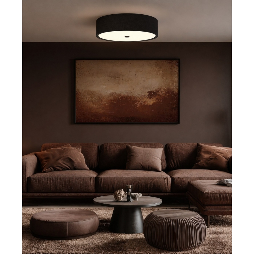 Open Design OR86591 - Plafonsko svetlo ZALINDRO 6xE27/15W/230V prečnik 74,5 cm crna