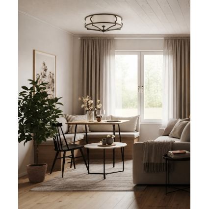 Open Design OR86607 - Plafonsko svetlo STESSO 4xE27/12W/230V prečnik 65 cm braon