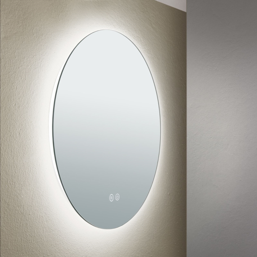 LED zidno kupatilsko ogledalo sa grejanjem i pozadinskim osvetljenjem FOCUS LED/18W/230V 3000/4200/6000K prečnik 45 cm IP44