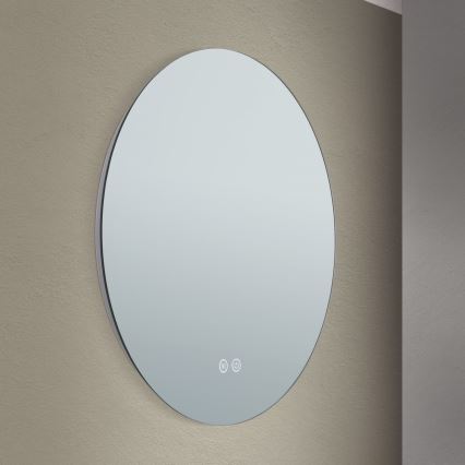 LED zidno kupatilsko ogledalo sa grejanjem i pozadinskim osvetljenjem FOCUS LED/18W/230V 3000/4200/6000K prečnik 45 cm IP44