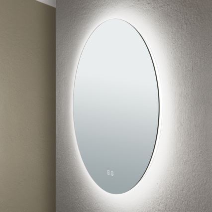 LED zidno ogledalo za kupatilo sa grejačem i pozadinskim osvetljenjem FOCUS LED/25W/230V 3000/4200/6000K prečnik 60 cm IP44