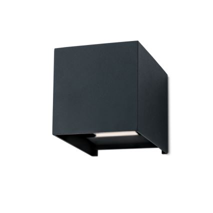 LED spoljašnje zidno svetlo CUBE 2xLED/3W/230V IP54 antracit