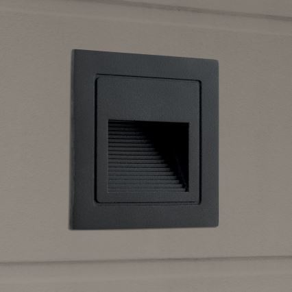 Ugradna LED svetiljka LORO LED/2W/230V IP65 crna