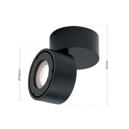 LED prigušiva kupatilsko ugradno spot svetlo HARVEY LED/15W/230V IP65 crno