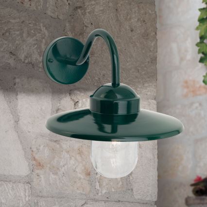 Spoljašnja zidna lampa EDWARD 1xE27/60W/230V IP44 zelena