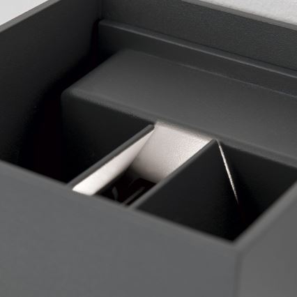 LED spoljašnje zidno svetlo sa senzorom pokreta i senzorom sumraka CUBE-S LED/13W/230V IP54 antracit