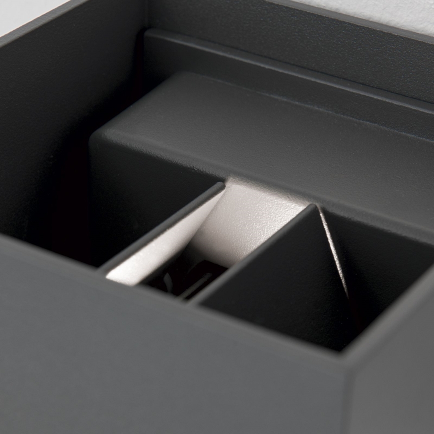 LED spoljašnje zidno svetlo sa senzorom pokreta i senzorom sumraka CUBE-S LED/13W/230V IP54 antracit