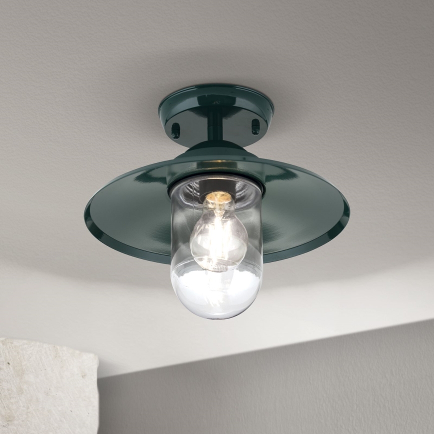 Spoljašnji plafonski luster EDWARD 1xE27/60W/230V IP44 zelena
