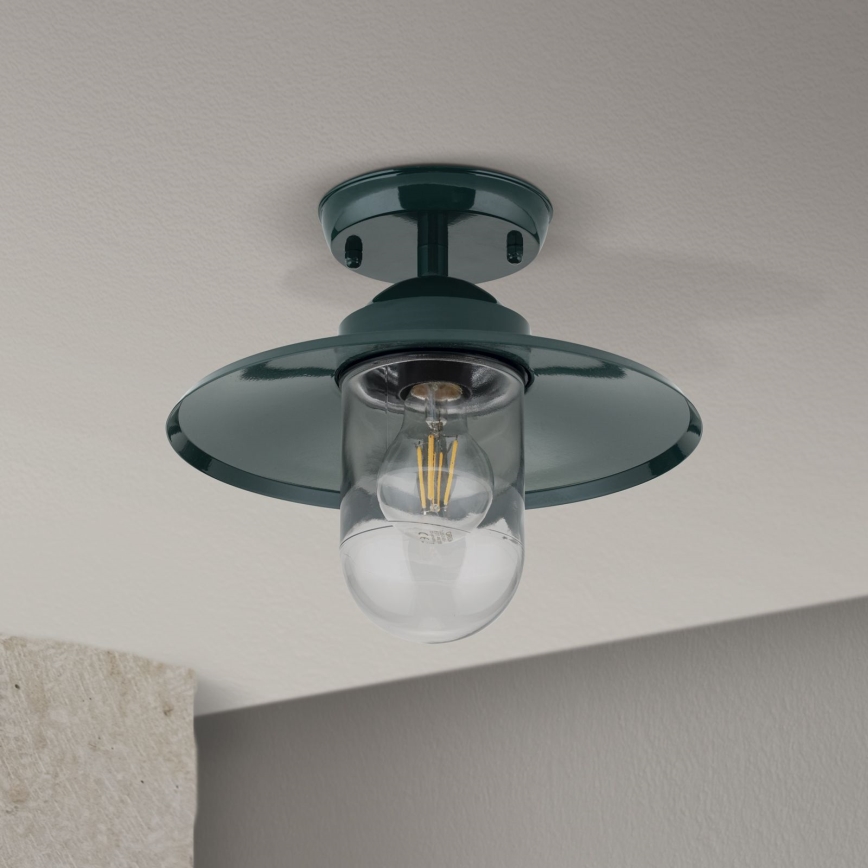 Spoljašnji plafonski luster EDWARD 1xE27/60W/230V IP44 zelena