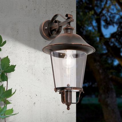 Spoljašnja zidna lampa KENZO 1xE27/100W/230V IP44 bronza/patina