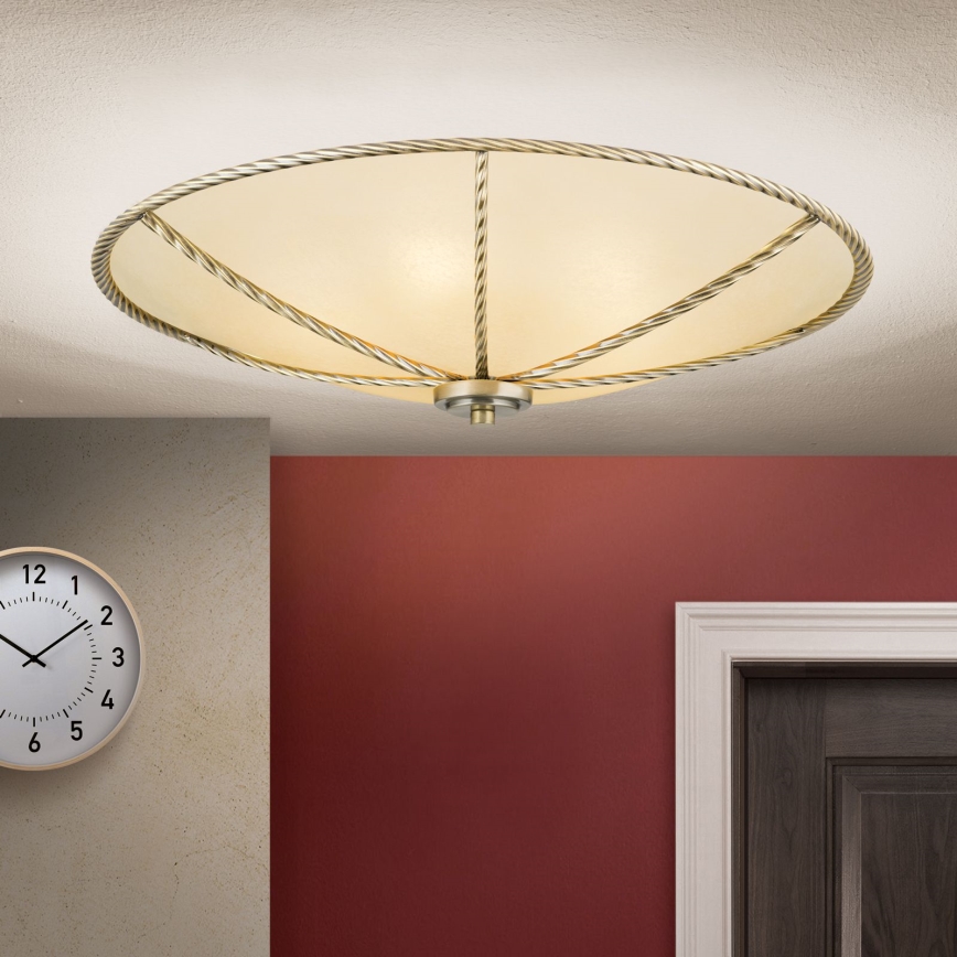 Stropna svetiljka MAURO 5xE27/60W/230V, prečnik 56 cm, bronza