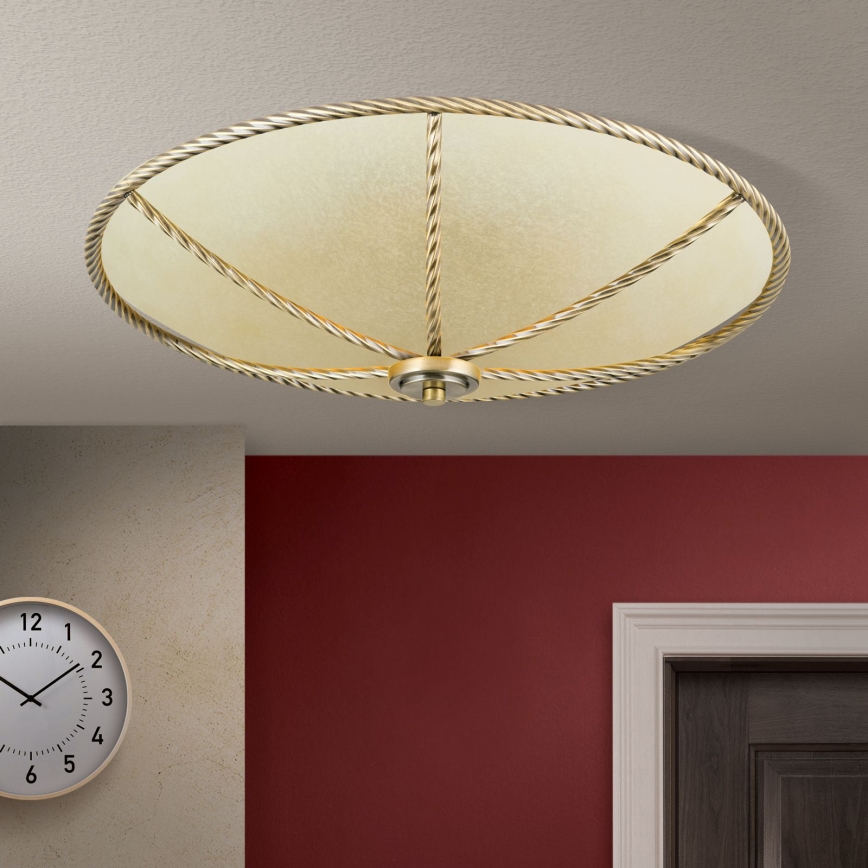 Stropna svetiljka MAURO 5xE27/60W/230V, prečnik 56 cm, bronza