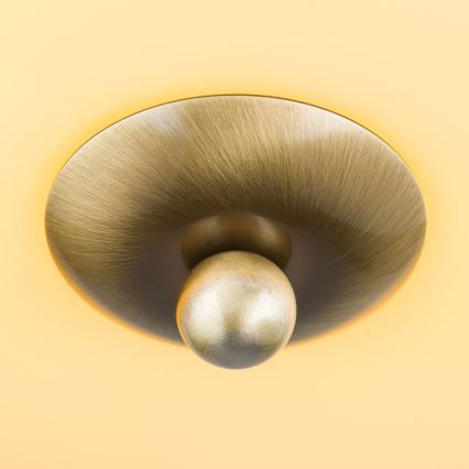 Plafonsko svetlo LANDHAUS 2xE27/60W/230V prečnik 28 cm mesing/bež