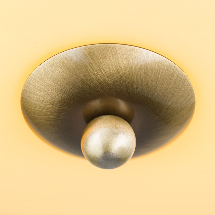 Plafonsko svetlo LANDHAUS 2xE27/60W/230V prečnik 28 cm mesing/bež