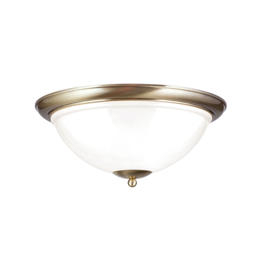 Plafonsko svetlo AUSTRIAN OLD LAMP 3xE27/60W/230V Ø 50 cm bronza/bela