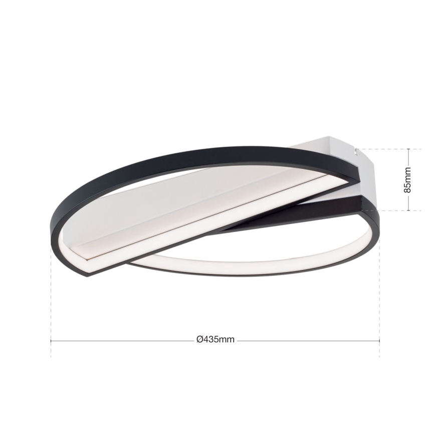 LED prigušiva stropna svetiljka OLGA LED/28W/230V crna/bela