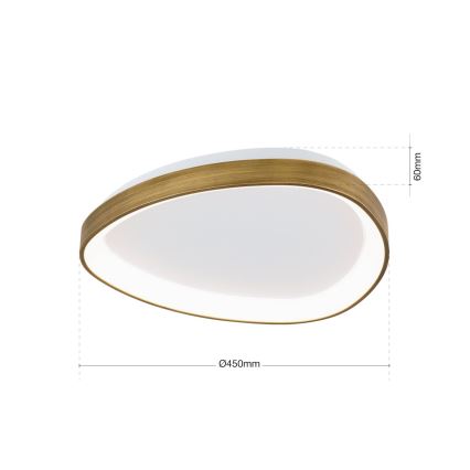 LED plafonsko svetlo CHARLIE LED/35W/230V prečnik 45 cm zlatno