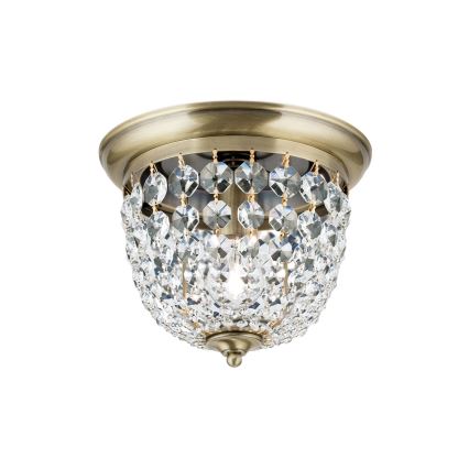 Kristalni plafon PLAFOND 1xE27/40W/230V, prečnik 26 cm, bronza