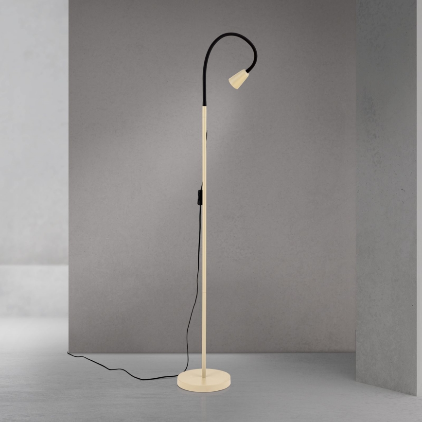 Fleksibilna podna lampa DOTTY 1xGU10/10W/230V bež/crna