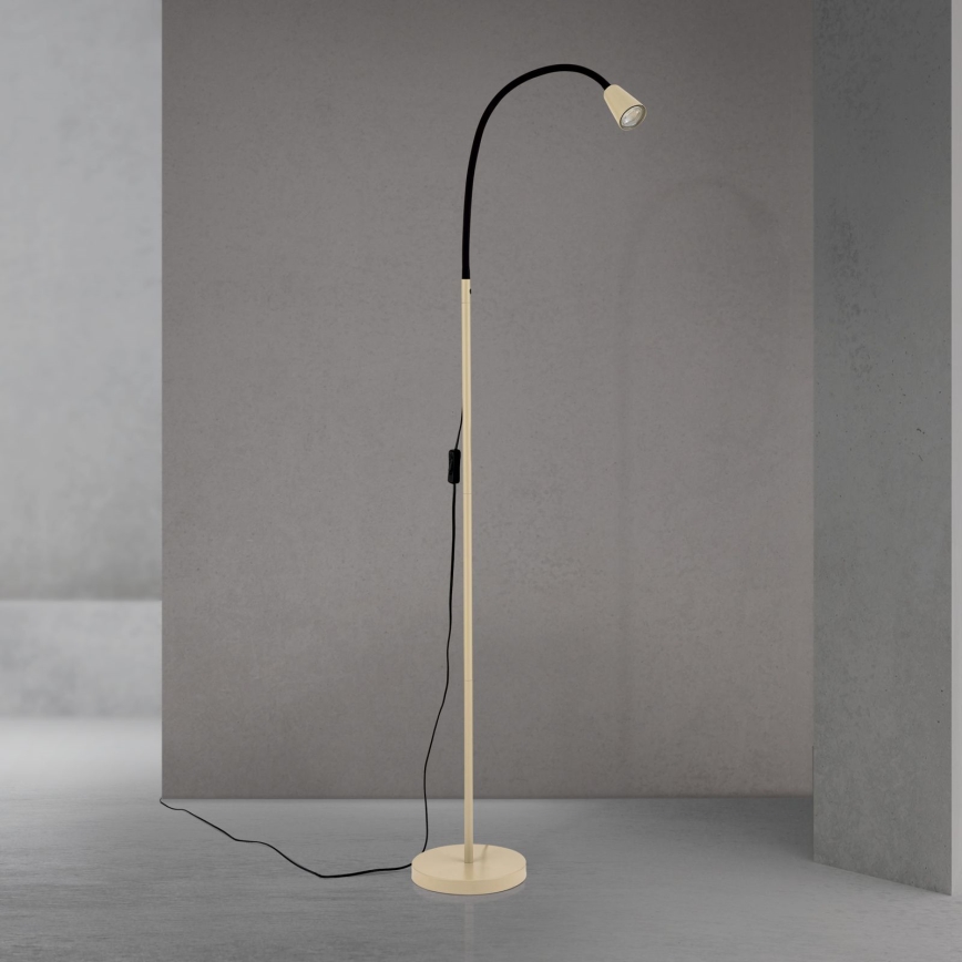 Fleksibilna podna lampa DOTTY 1xGU10/10W/230V bež/crna