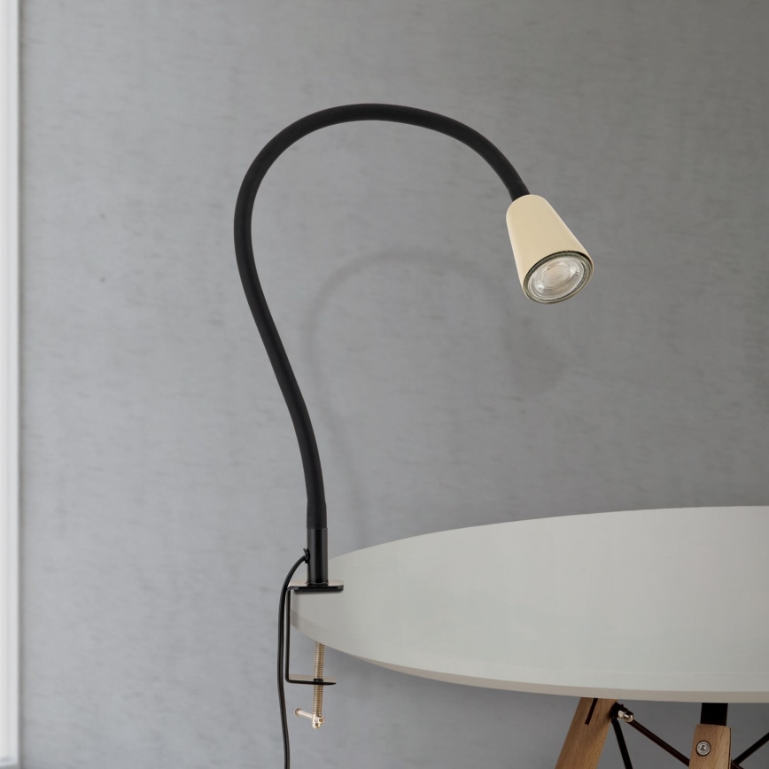 Fleksibilna stona lampa sa klipsom DOTTY 1xGU10/10W/230V bež/crna