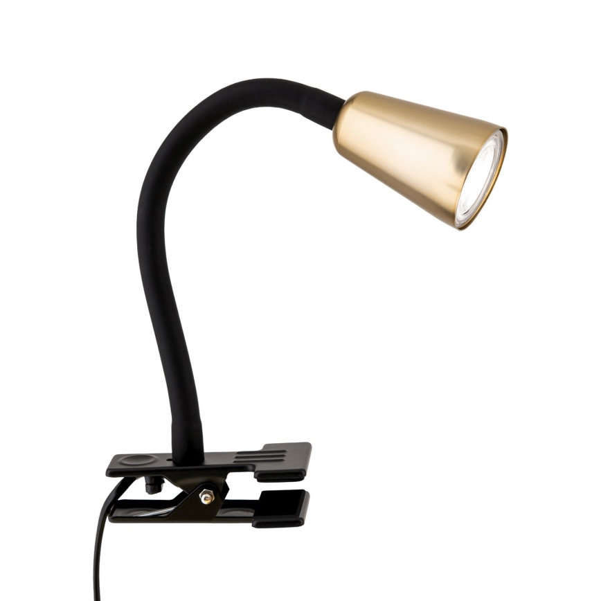 Fleksibilna stona lampa sa klipsom DOTTY 1xGU10/10W/230V mesing/crna